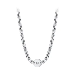 0.03 Carat Diamond Steel Men's Pendant - 1