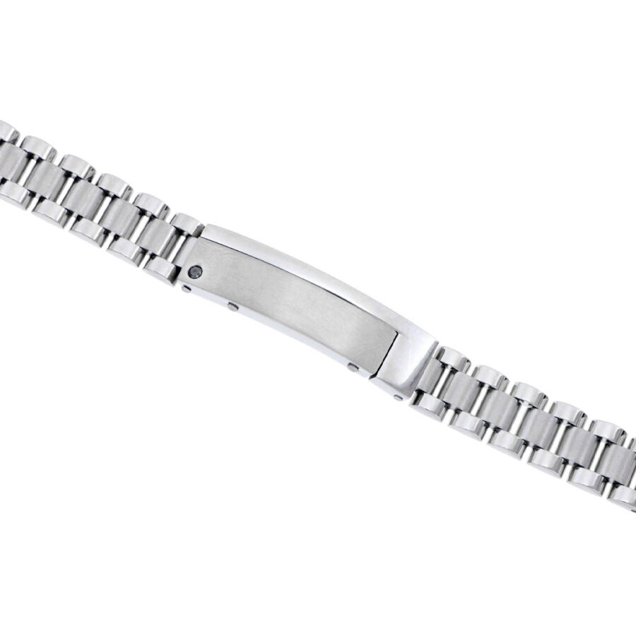 0.06 Carat Black Diamond Stainless Steel Man Bracelet - 1