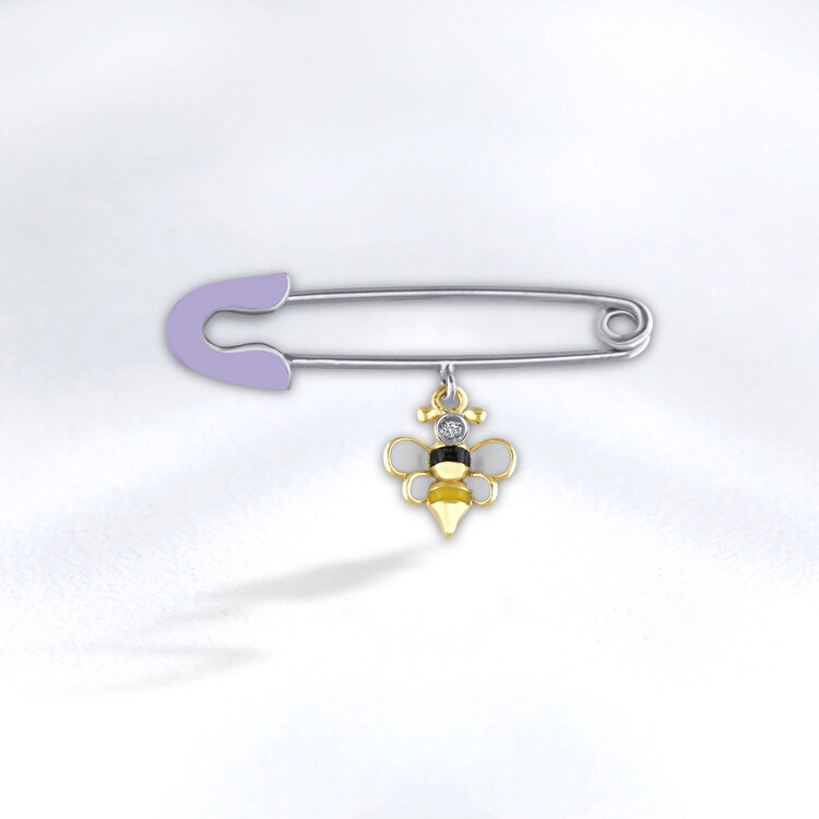 0.01 ct.Kids Safety Pin - Zen Diamond