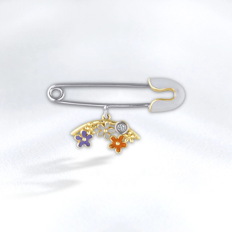 0.01 ct.Kids Safety Pin - Zen Diamond