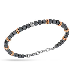 0.02 Carat Diamond Italian Stainless Steel Men's Bracelet - Zen Diamond