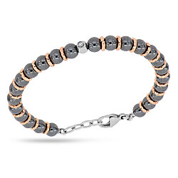 0.02 Carat Diamond Italian Stainless Steel Men's Bracelet - Zen Diamond