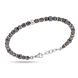 0.02 Carat Diamond Italian Stainless Steel Men's Bracelet - Zen Diamond