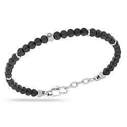 سوار ستيل تصميم إيطالي مرصّع بالألماس 0.02 قيراط - Zen Diamond
