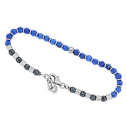 0.02 Carat Diamond Italian Stainless Steel Men's Bracelet - Zen Diamond