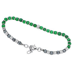 0.02 Carat Diamond Italian Stainless Steel Men's Bracelet - Zen Diamond
