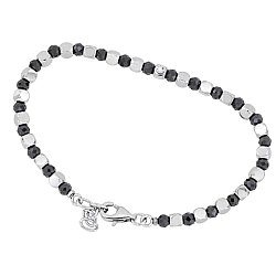 0.02 Carat Diamond Italian Stainless Steel Men's Bracelet - Zen Diamond