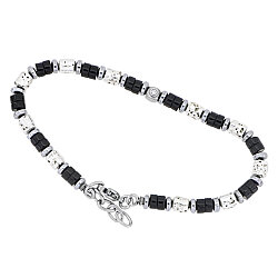 0.02 Carat Diamond Italian Stainless Steel Men's Bracelet - Zen Diamond