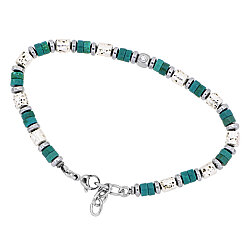 0.02 Carat Diamond Italian Stainless Steel Men's Bracelet - Zen Diamond