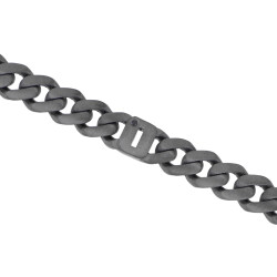 0.02 Carat Diamond Silver Letter O Men's Bracelet - 3