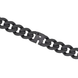0.02 Carat Diamond Silver Letter R Men's Bracelet - 2