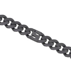 0.02 Carat Diamond Silver Letter S Men's Bracelet - 3