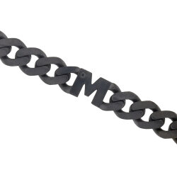 0.02 Carat Diamond Silver Letter M Men's Bracelet - 3