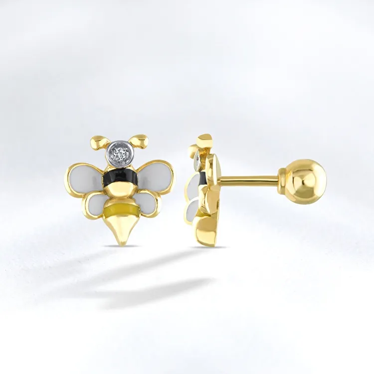 0.02 ct.Kids Earrings - 1