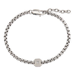 0.03 Carat Diamond Stainless Steel Man Bracelet - Zen Diamond