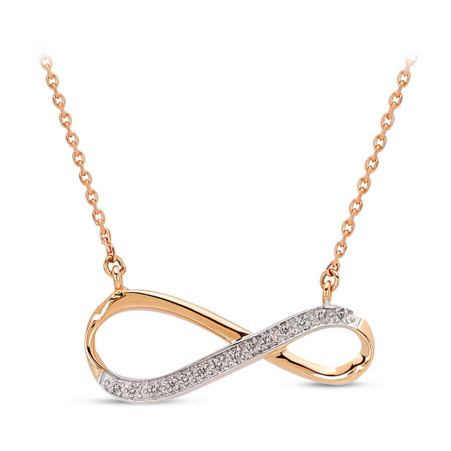 0.03 Carat Infinity Diamond Pendant - 4