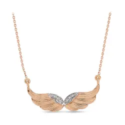 0.03 Carat Angel Wings Diamond Pendant - 1