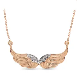 0.03 Carat Angel Wings Diamond Pendant - 3