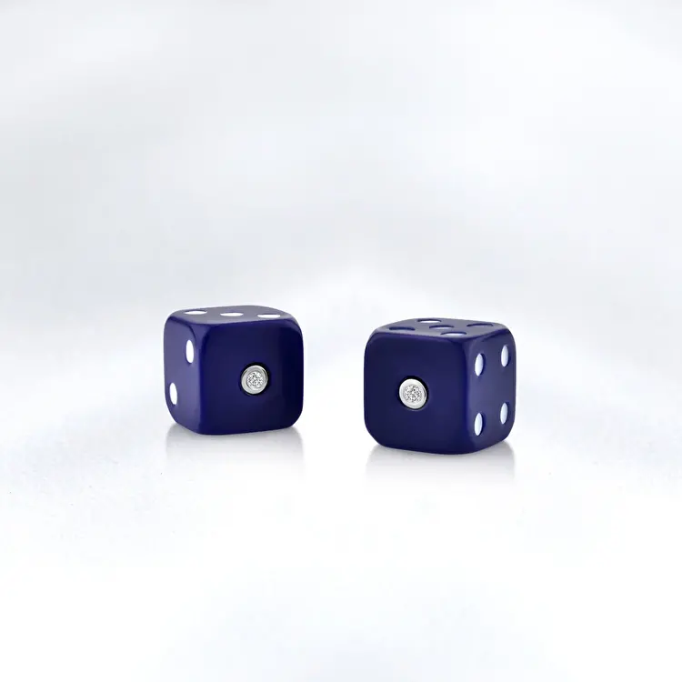 0.03 ct.Diamond Backgammon Dice - 1