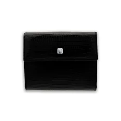 محفظة جلد نسائية مرصعة بالألماس 0.03 قيراط - 1