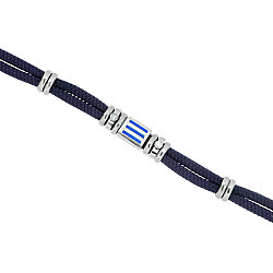 0.04 Carat Diamond Italian Stainless Steel Men's Bracelet - Zen Diamond