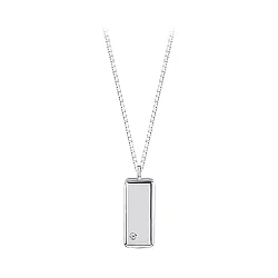 0.04 Carat Diamond Silver Men's Pendant - Zen Diamond