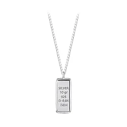 0.04 Carat Diamond Silver Men's Pendant - 3