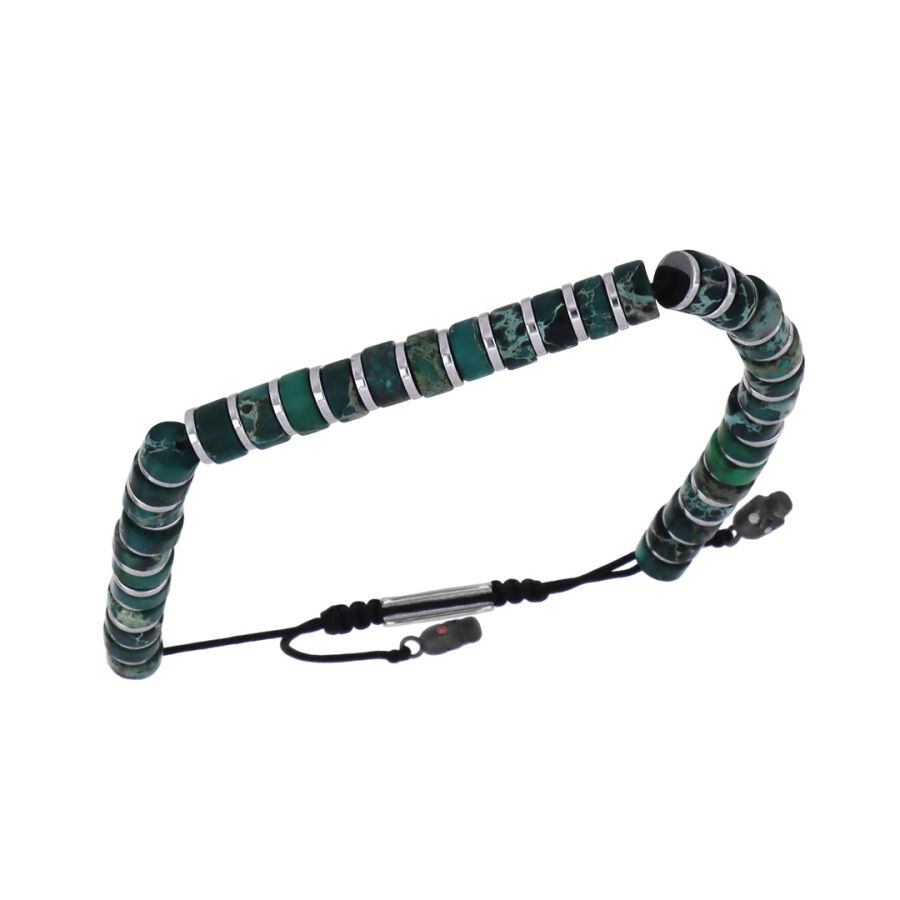 0.04 Carat Diamond Stainless Steel Man Bracelet - 1