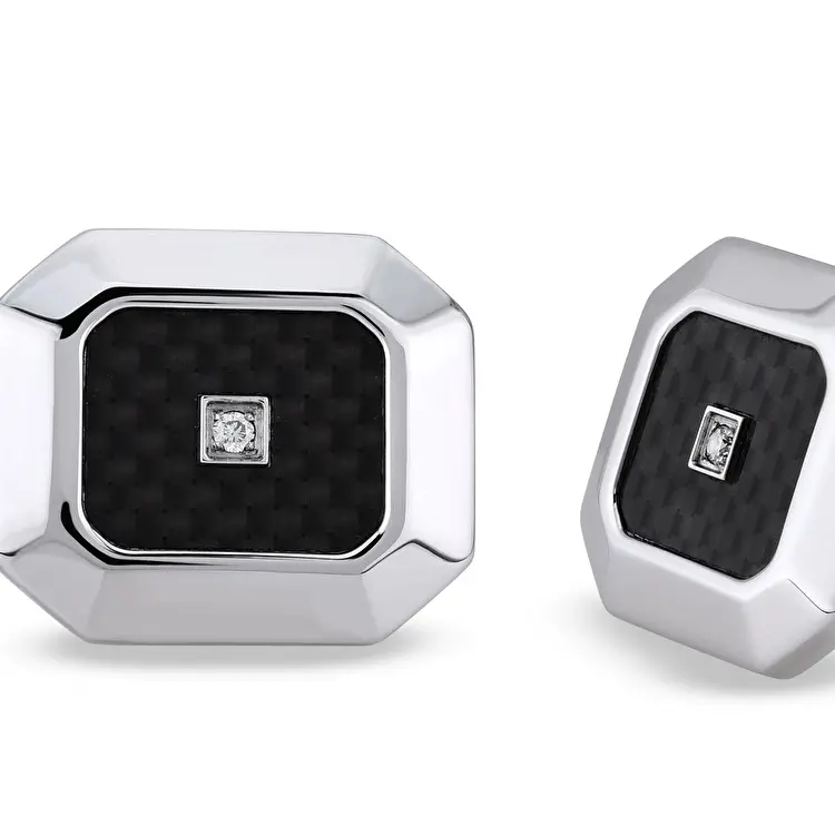 كافلنكس ستانلس ستيل مرصع بالألماس 0,04 قراط - 2