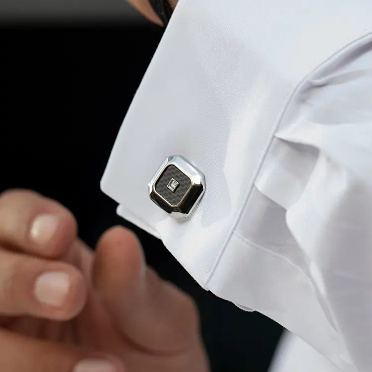 كافلنكس ستانلس ستيل مرصع بالألماس 0,04 قراط - 4