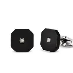 كافلنكس ستانلس ستيل مرصع بالألماس 0,04 قراط - 1