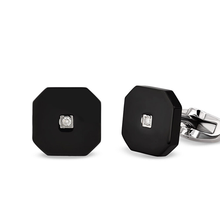 كافلنكس ستانلس ستيل مرصع بالألماس 0,04 قراط - Zen Diamond