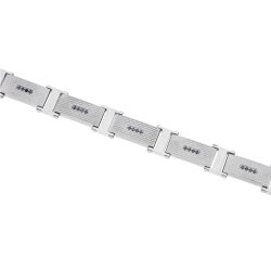 0.42 Carat Black Diamond Stainless Steel Man Bracelet - Zen Diamond