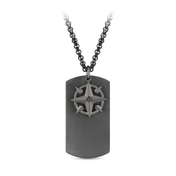 0.05 Carat Diamond Steel Men's Pendant - 2