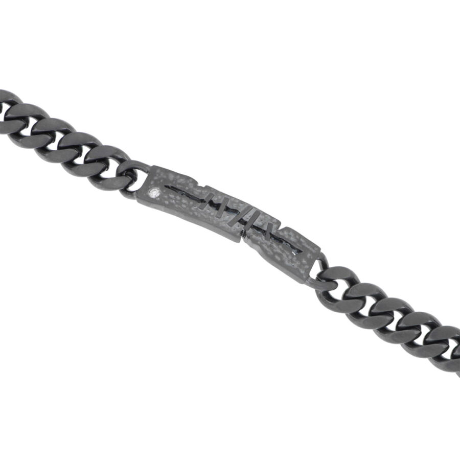 0.05 carat Diamond Stainless Steel Man Bracelet - 1