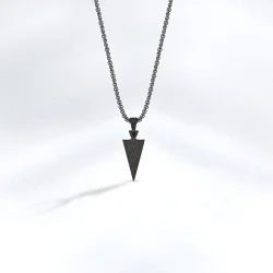 0.05 Carat Black Diamond Silver Men's Pendant - 1