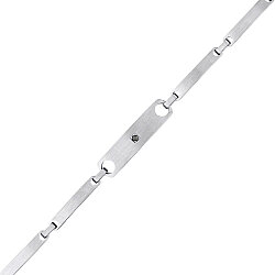 سوار ستانلس ستيل مرصّع بالألماس 0,05 قيراط - 2