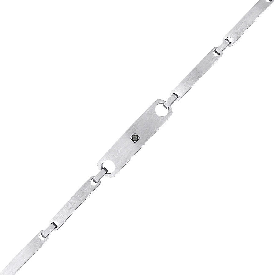 سوار ستانلس ستيل مرصّع بالألماس 0,05 قيراط - 2