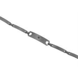 0.05 Carat Black Diamond Stainless Steel Man Bracelet - Zen Diamond