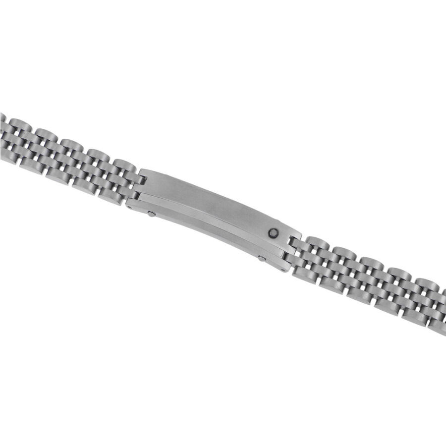 0.05 Carat Black Diamond Stainless Steel Man Bracelet - 1