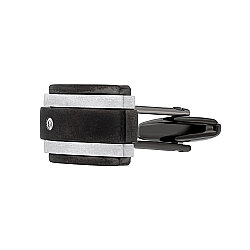 0.05 Carat Diamond Stainless Steel Cufflink - 2