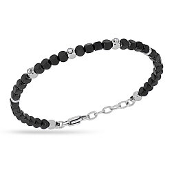 سوار ستيل تصميم إيطالي مرصّع بالألماس 0.06 قيراط - Zen Diamond