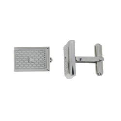 0.06 ct.Diamond Stainless Steel Cufflink - 1