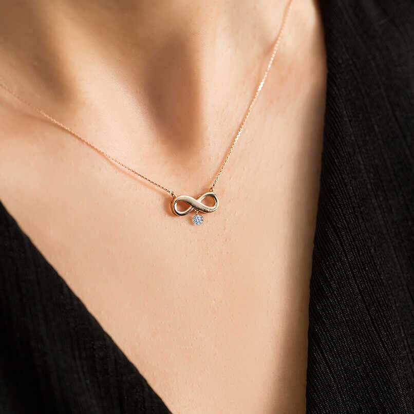 0.06 Carat Infinity Diamond Pendant - 2