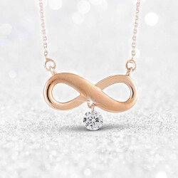0.06 Carat Infinity Diamond Pendant - 3