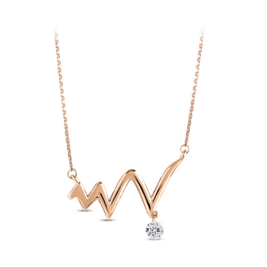 قلادة النبض مرصّعة بالألماس 0,06 قيراط - 1