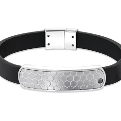 سوار ستانلس ستيل مرصع بالألماس 0,07 قراط - 2