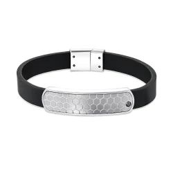 سوار ستانلس ستيل مرصع بالألماس 0,07 قراط - 1