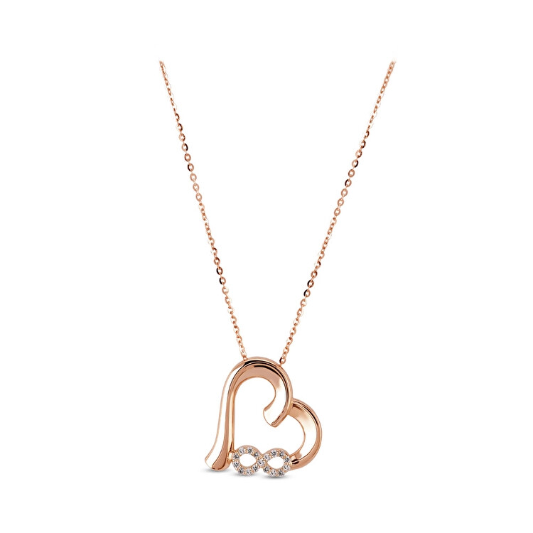 قلادة قلب الحب مرصع بالألماس 0,08 قراط - Zen Diamond