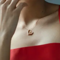 0.08 Carat Love Heart Diamond Pendant - 2